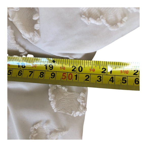 H&M‎ Exclusive Cream Jacquard Weave Boho Ruffle Tiered Babydoll Midi Dress S - Picture 11 of 13